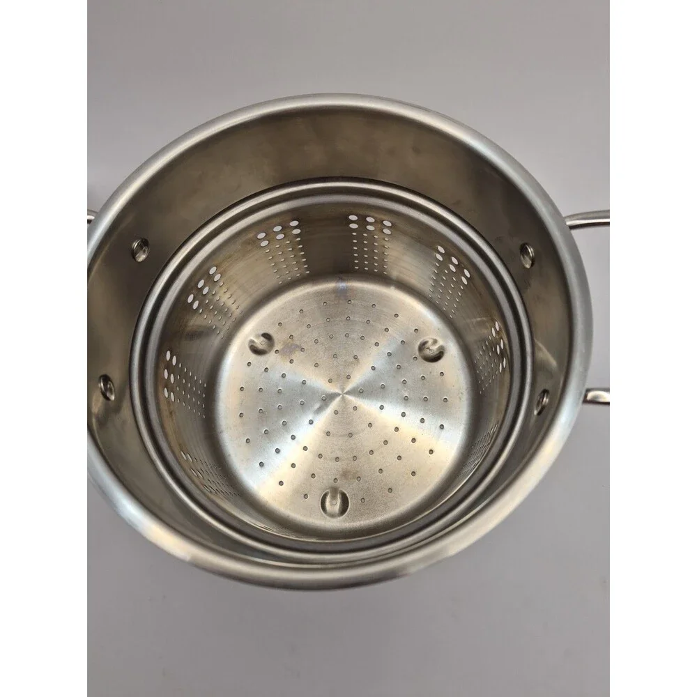 All-Clad Stainless Steel Pasta Strainer Colander Pot Insert 7